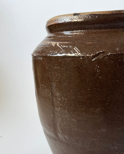 Large Angled South Asian Pot