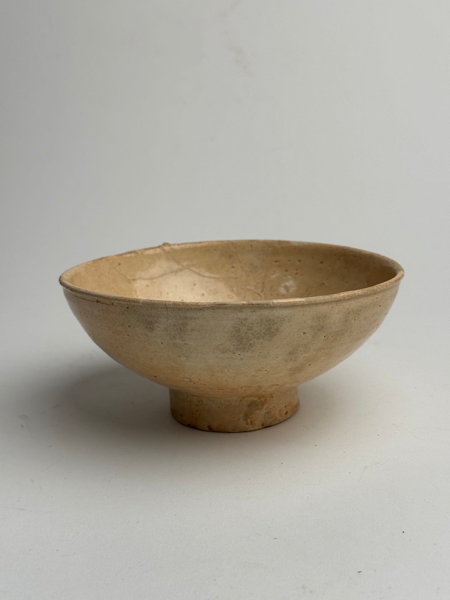 Apricot Beige Vintage Japanese Tea Bowl