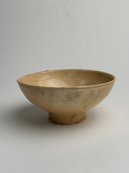 Apricot Beige Vintage Japanese Tea Bowl
