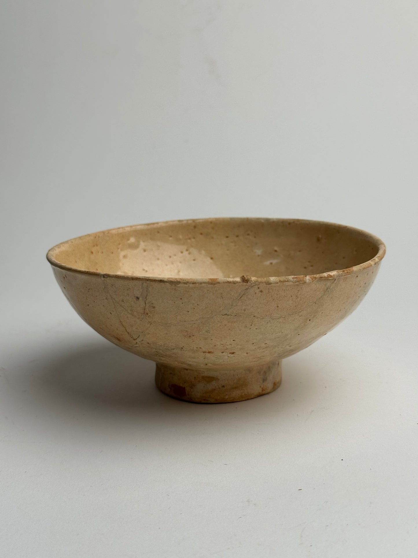 Apricot Beige Vintage Japanese Tea Bowl