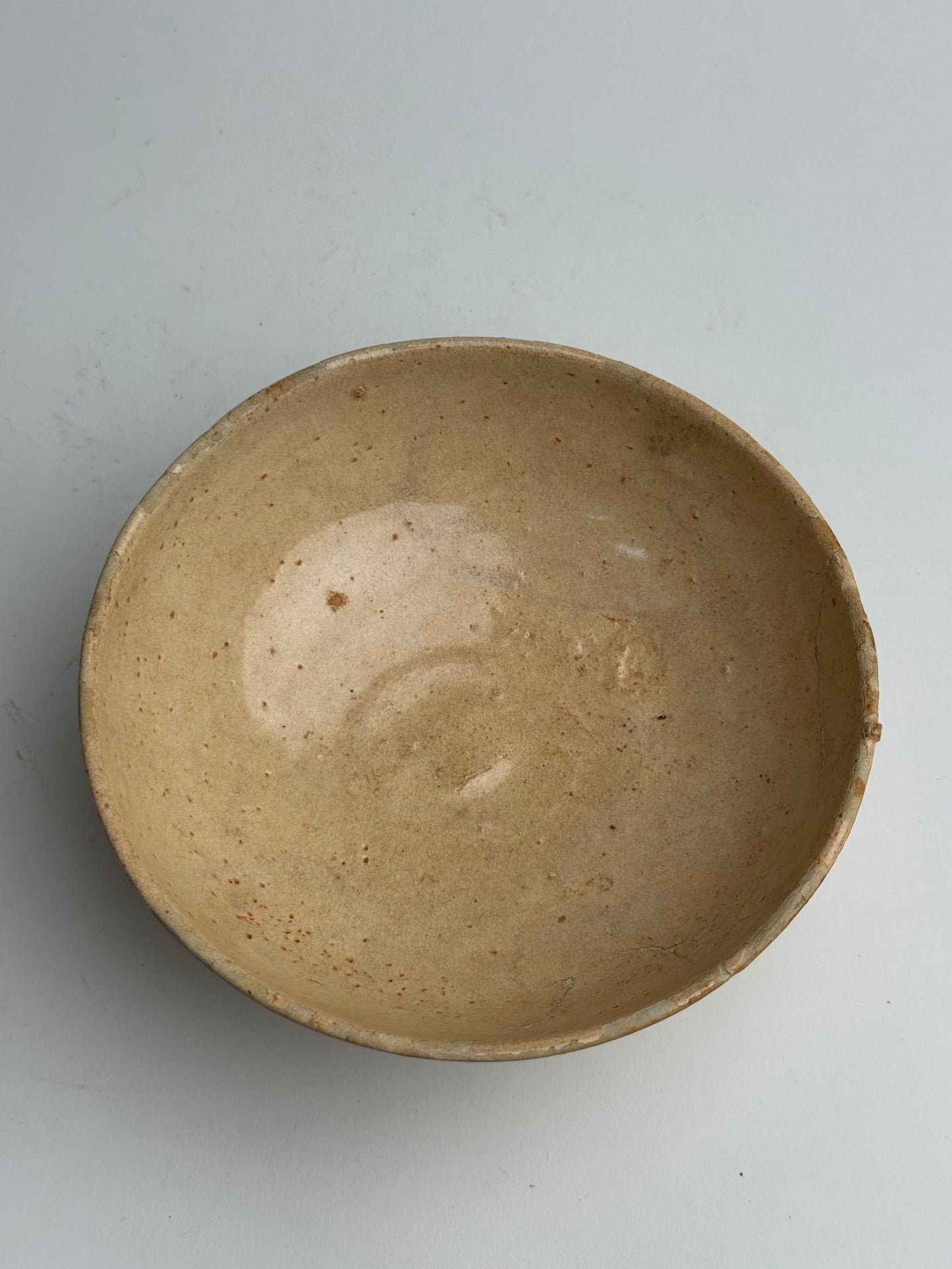 Apricot Beige Vintage Japanese Tea Bowl