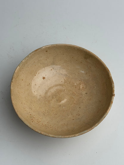 Apricot Beige Vintage Japanese Tea Bowl