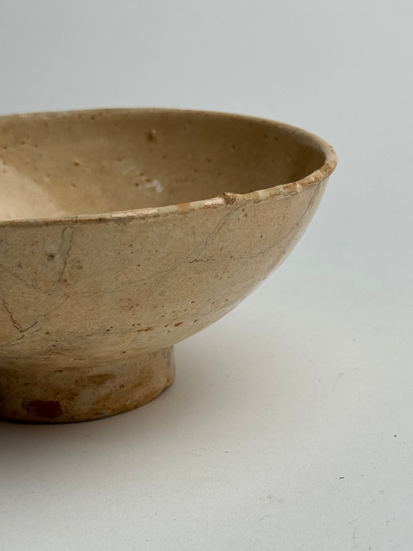Apricot Beige Vintage Japanese Tea Bowl