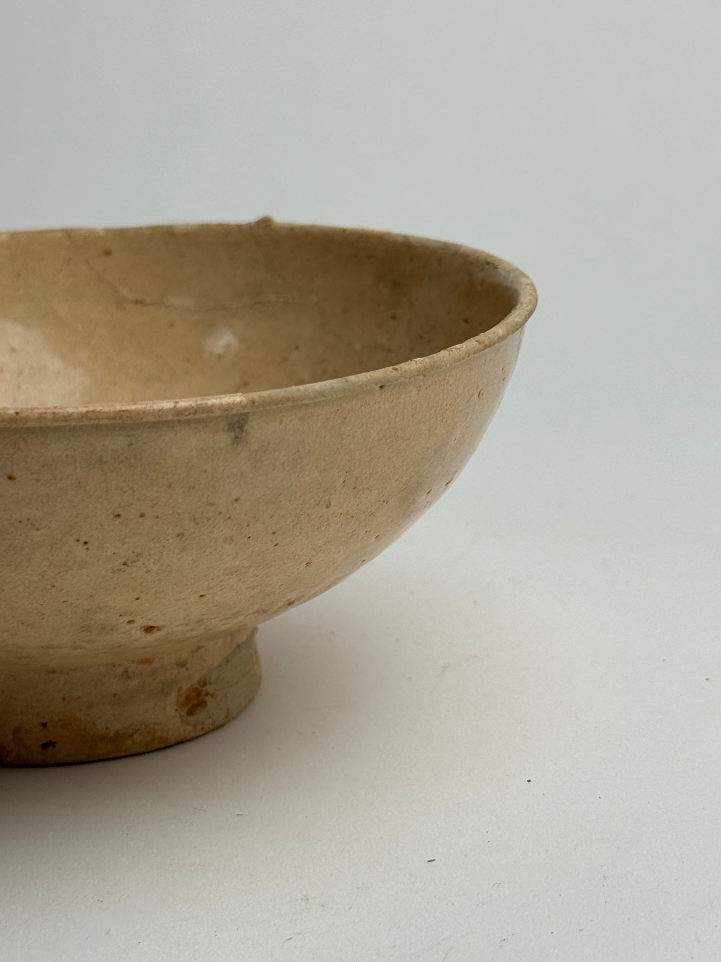 Apricot Beige Vintage Japanese Tea Bowl