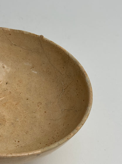 Apricot Beige Vintage Japanese Tea Bowl