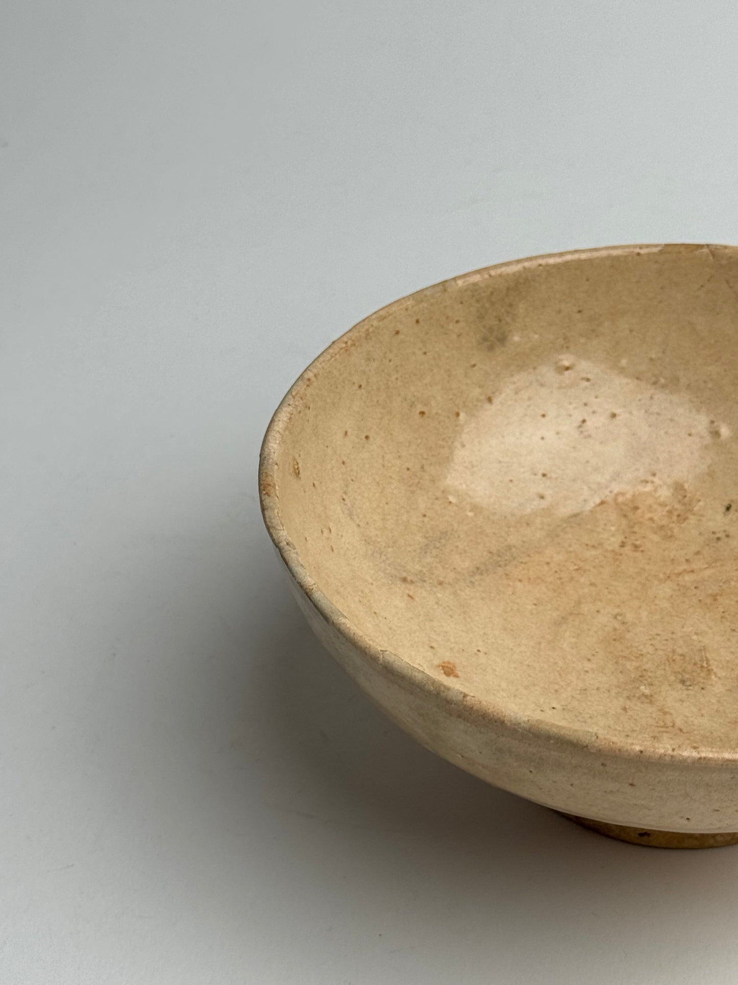 Apricot Beige Vintage Japanese Tea Bowl