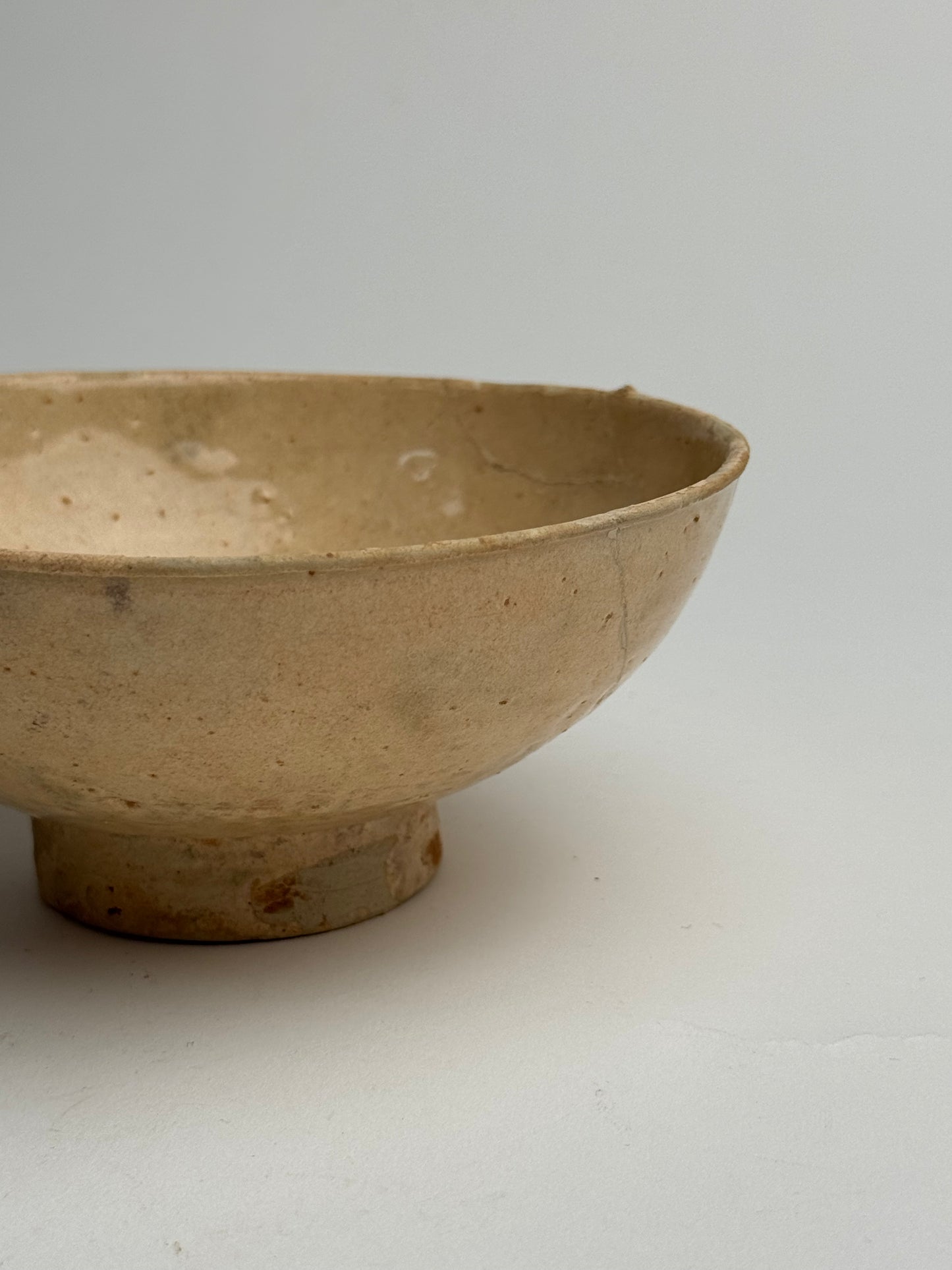 Apricot Beige Vintage Japanese Tea Bowl