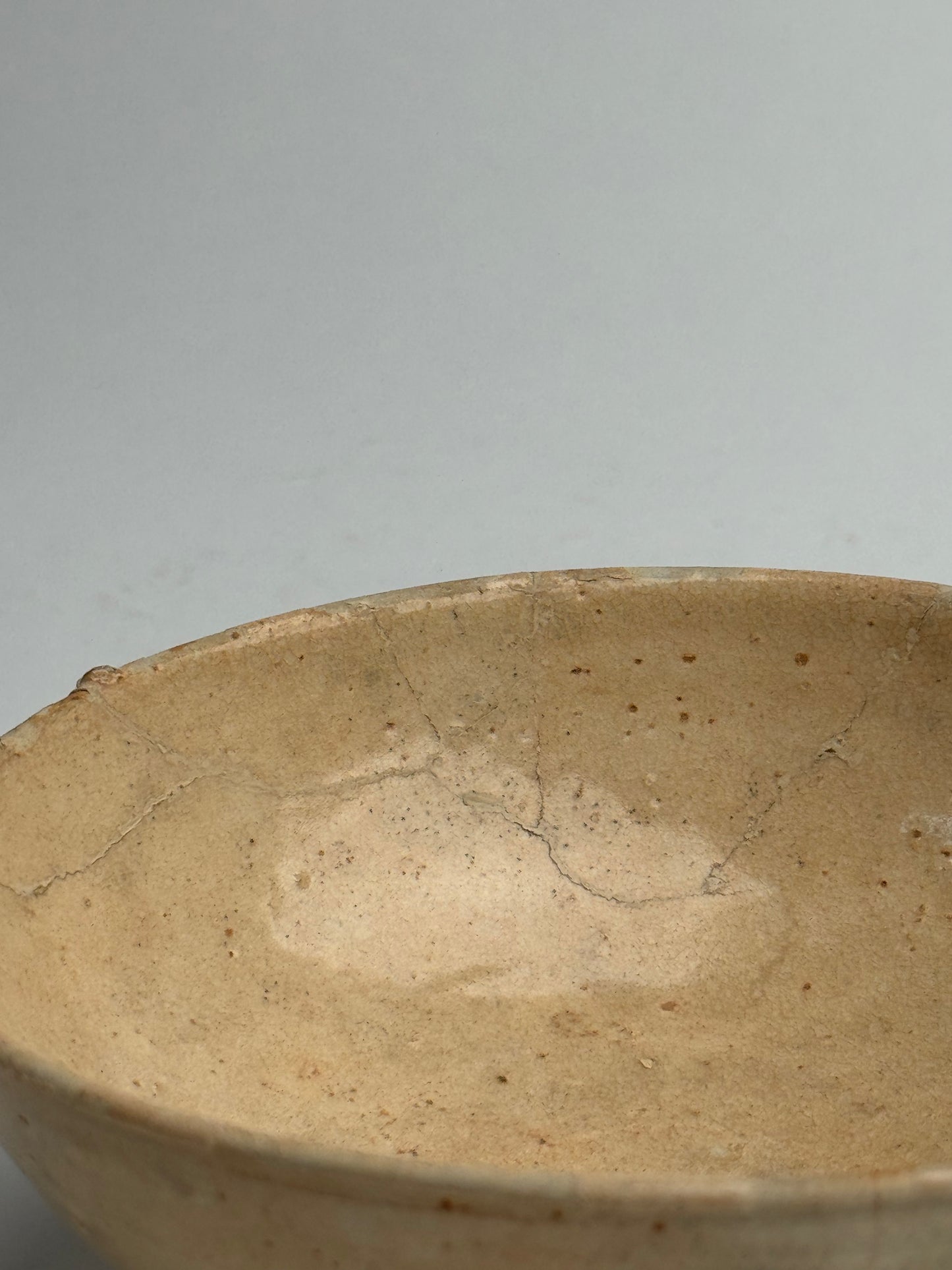 Apricot Beige Vintage Japanese Tea Bowl