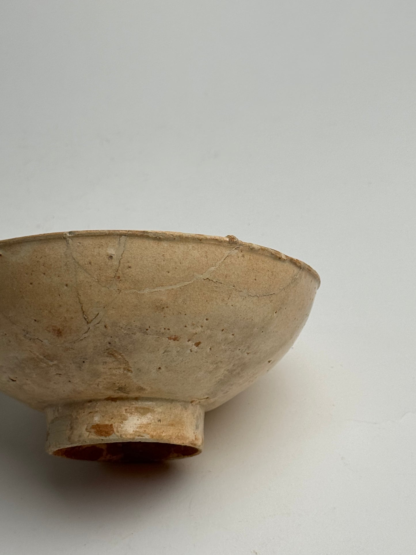 Apricot Beige Vintage Japanese Tea Bowl
