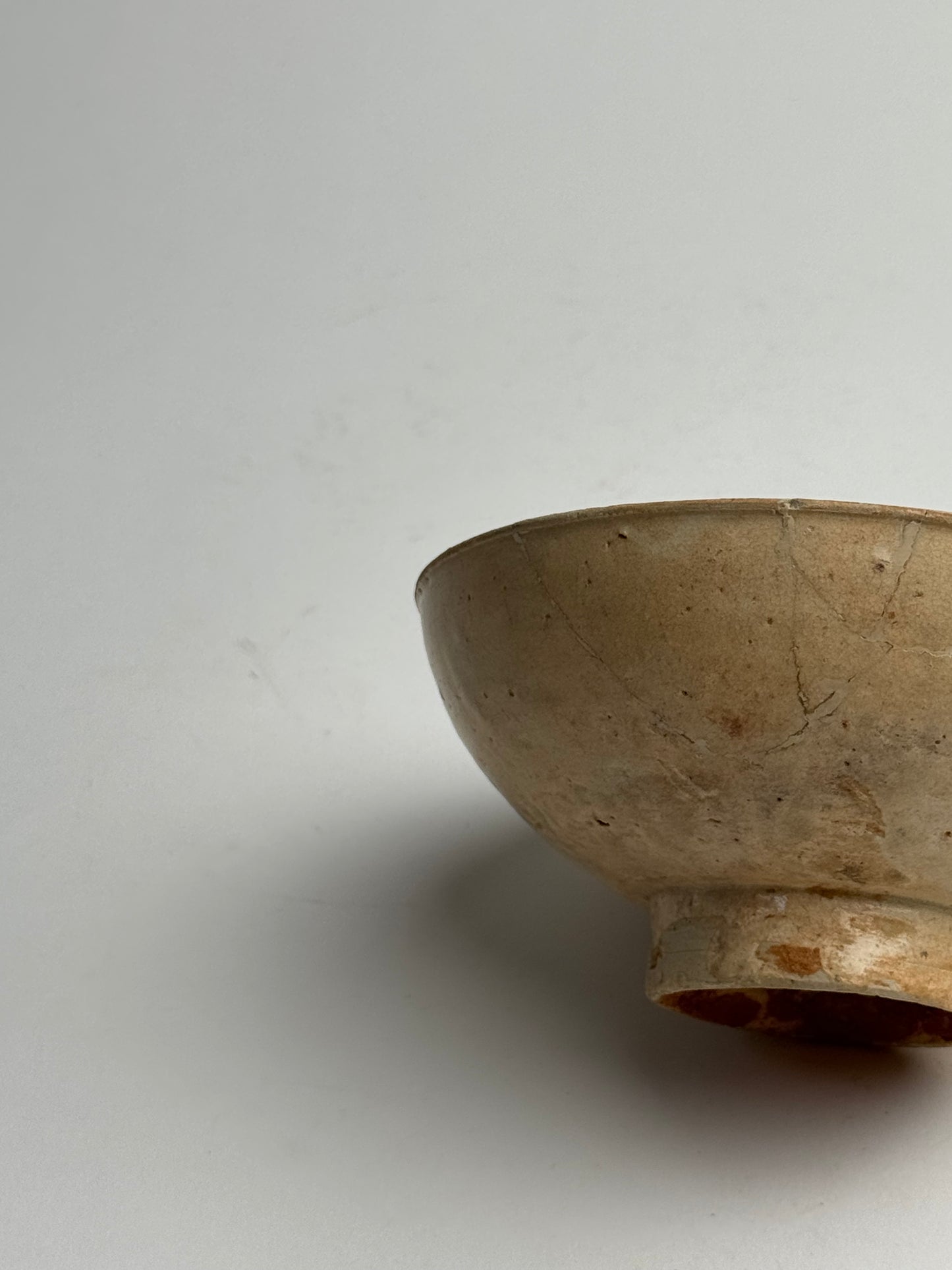 Apricot Beige Vintage Japanese Tea Bowl