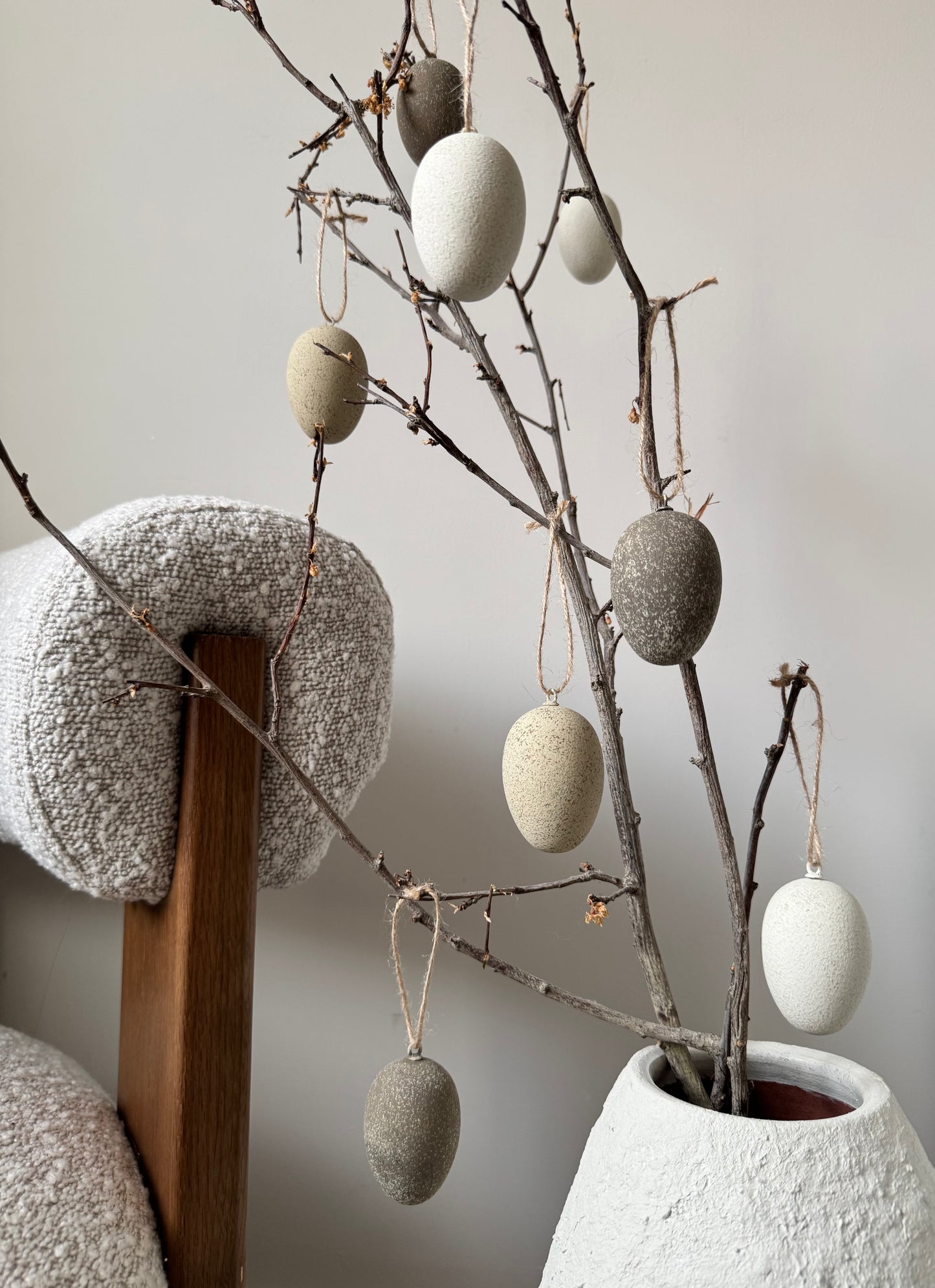 Neutral decorative Easter Eggs SET OF 6