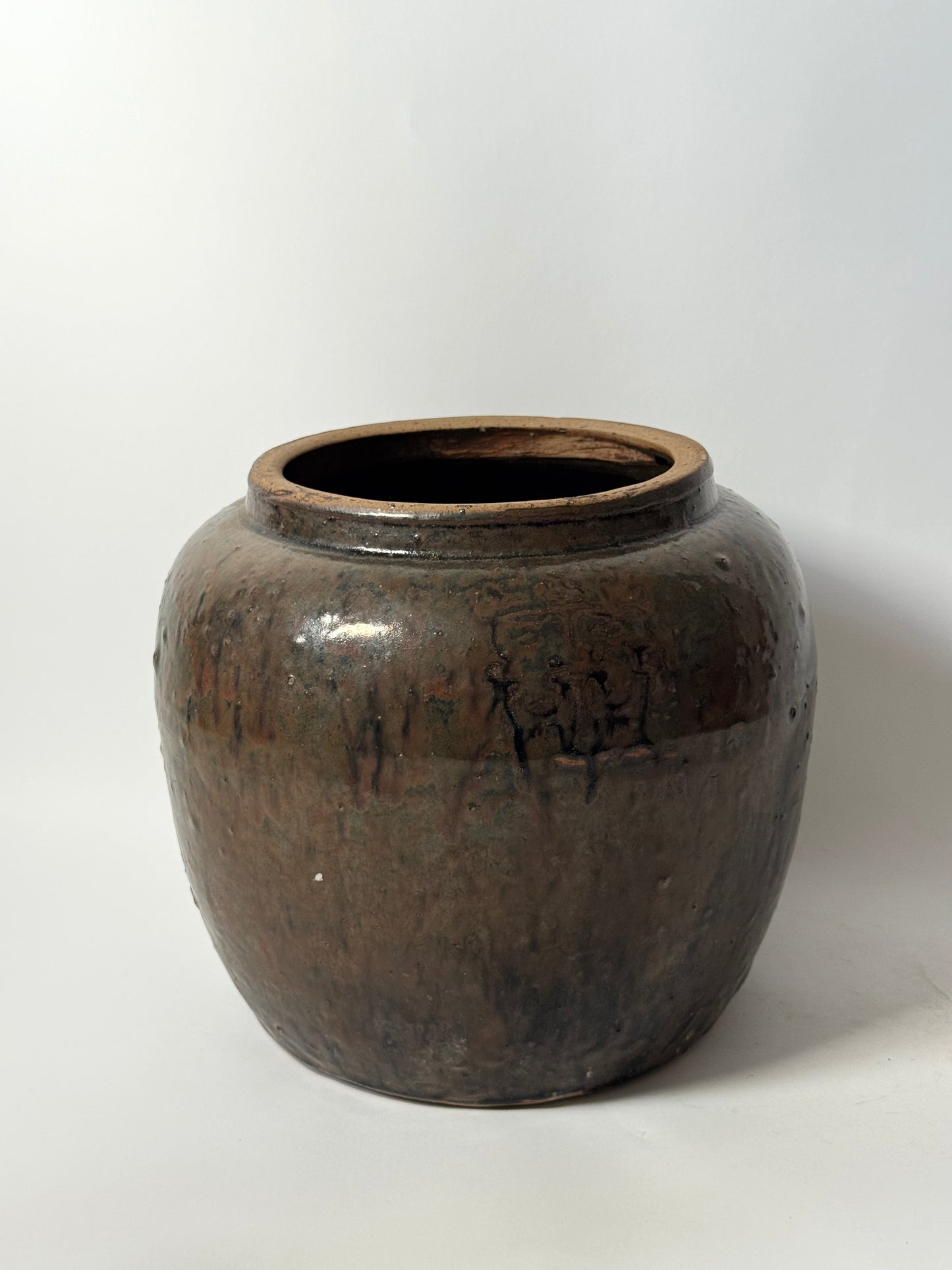 Drip Glaze Large South Asian Pot