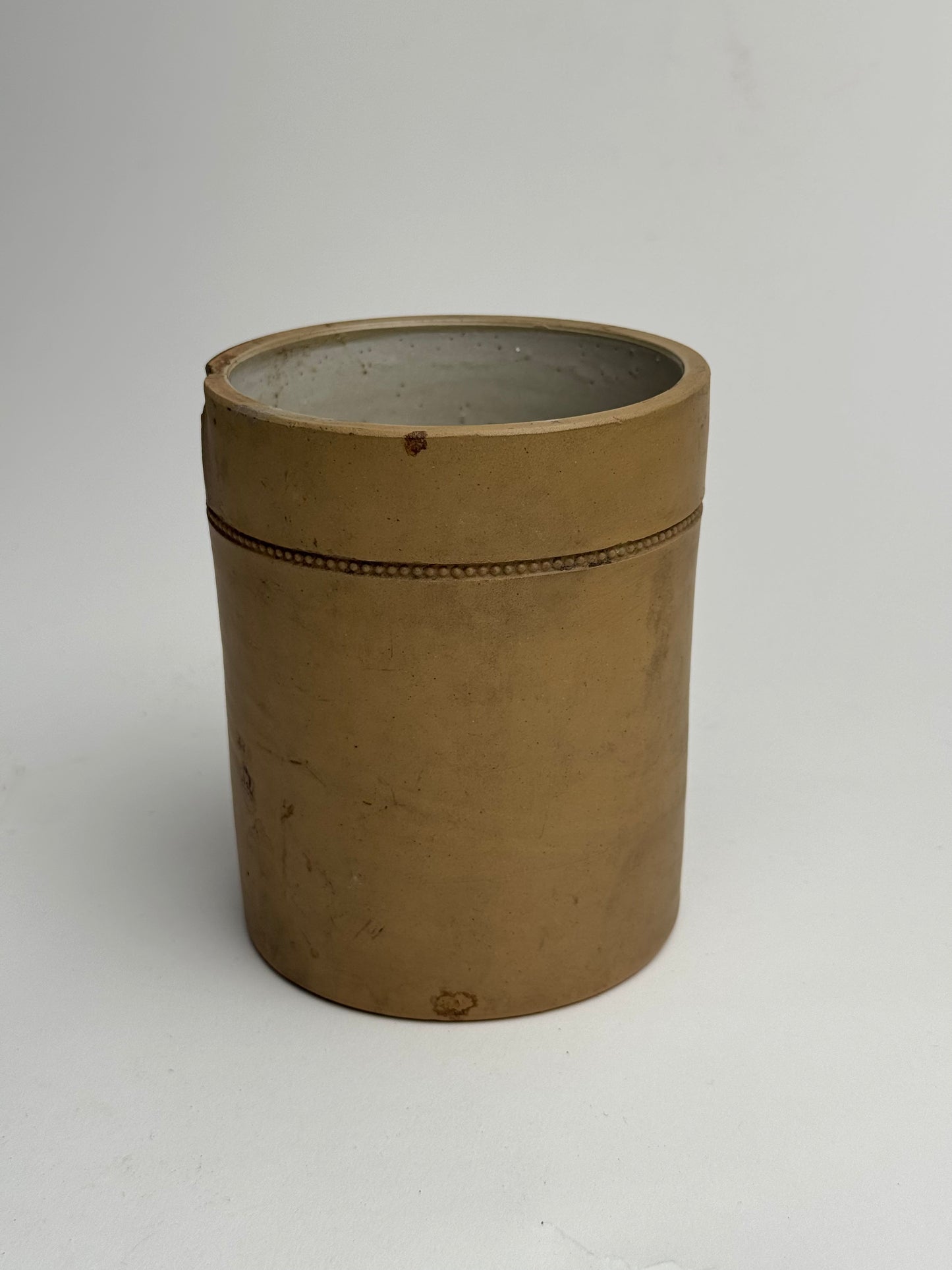 Warm Brown Vintage Storage Jar