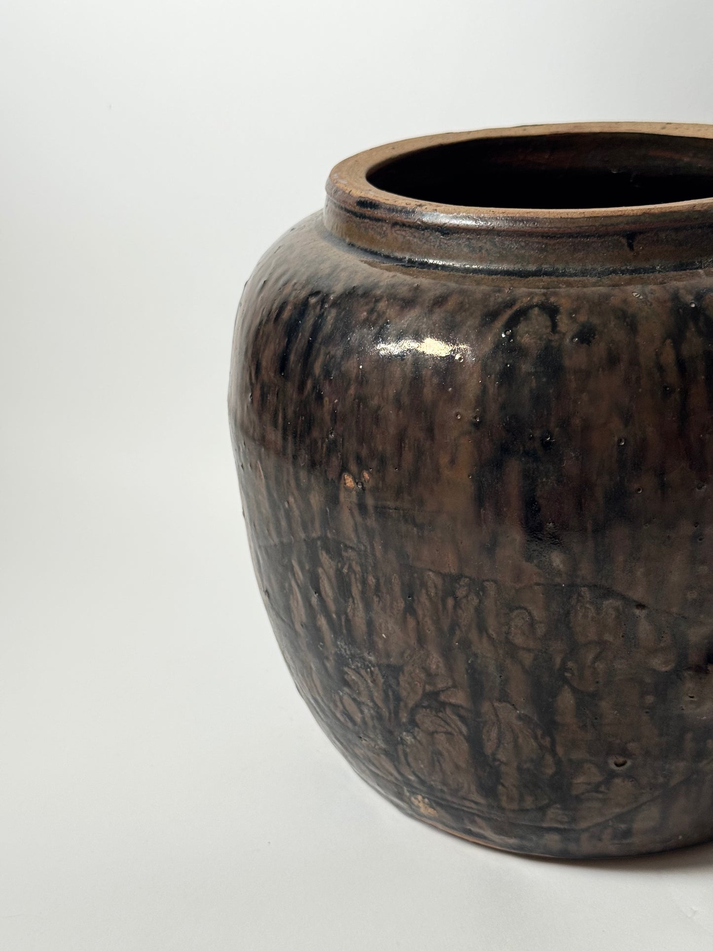 Drip Glaze Large South Asian Pot