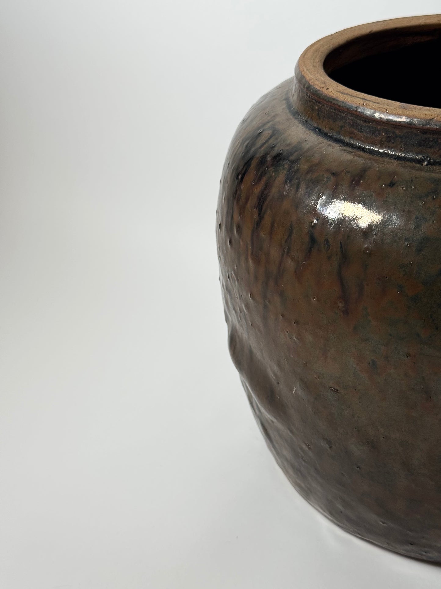 Drip Glaze Large South Asian Pot
