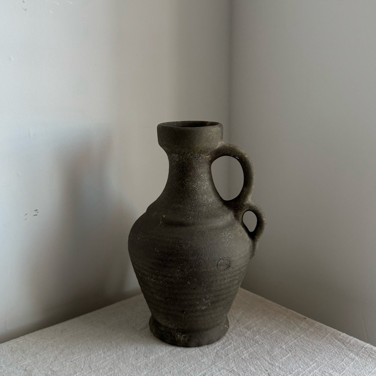 EARTH  | double handle earthy brown pitcher