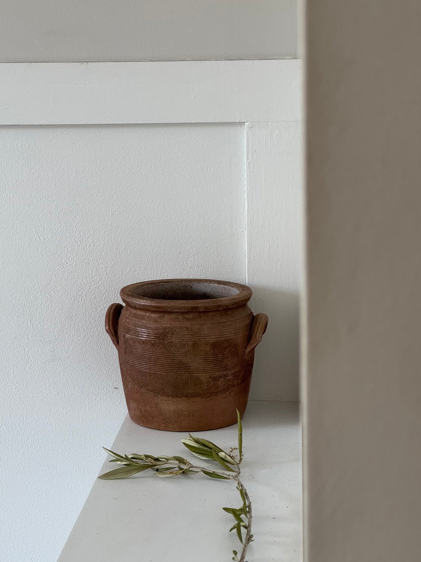 Vintage Brown Confit Pot
