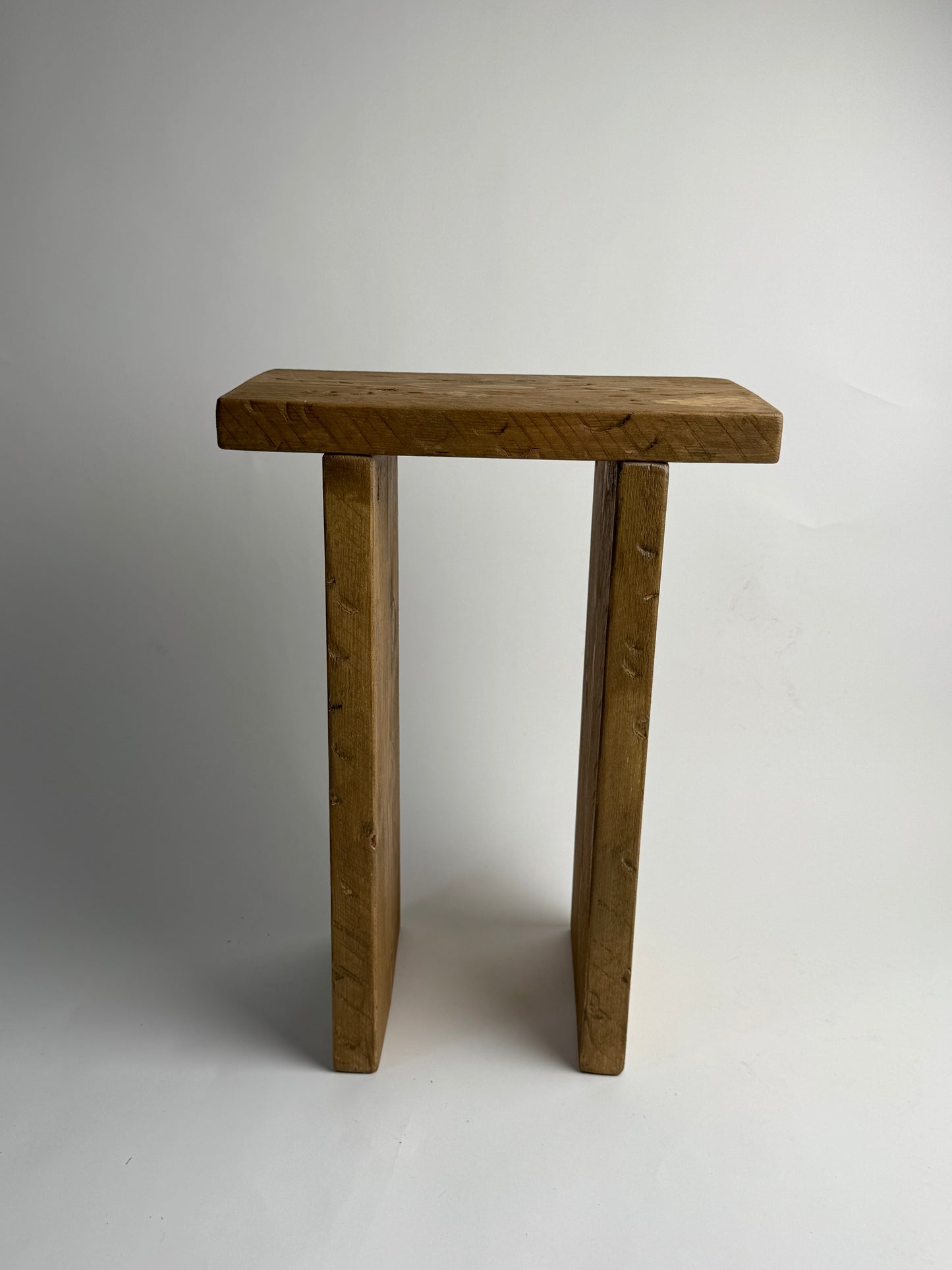 Handmade Aged Effect Wood Stool - Margot