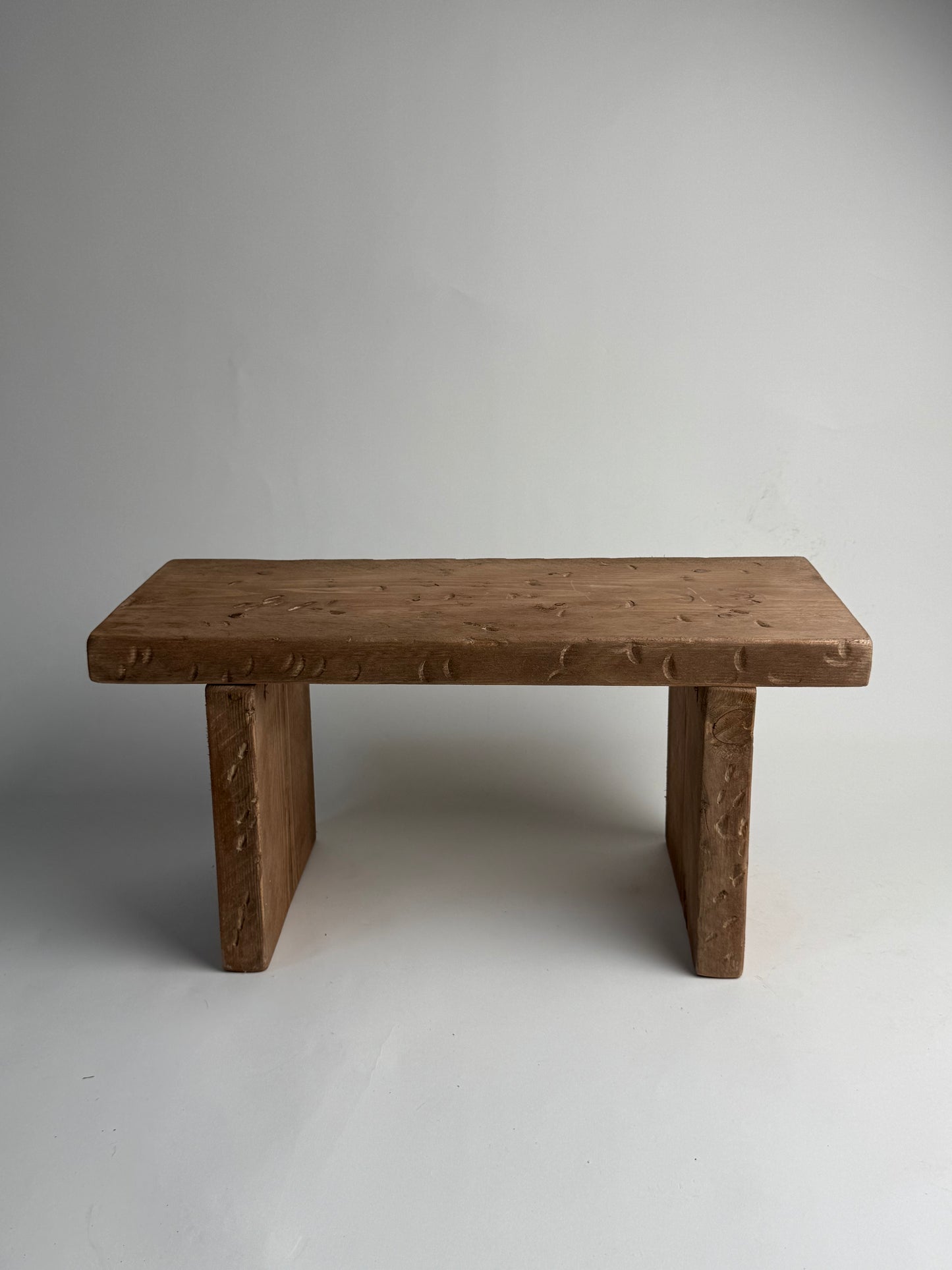Handmade Aged Effect Wood Stool - Delilah