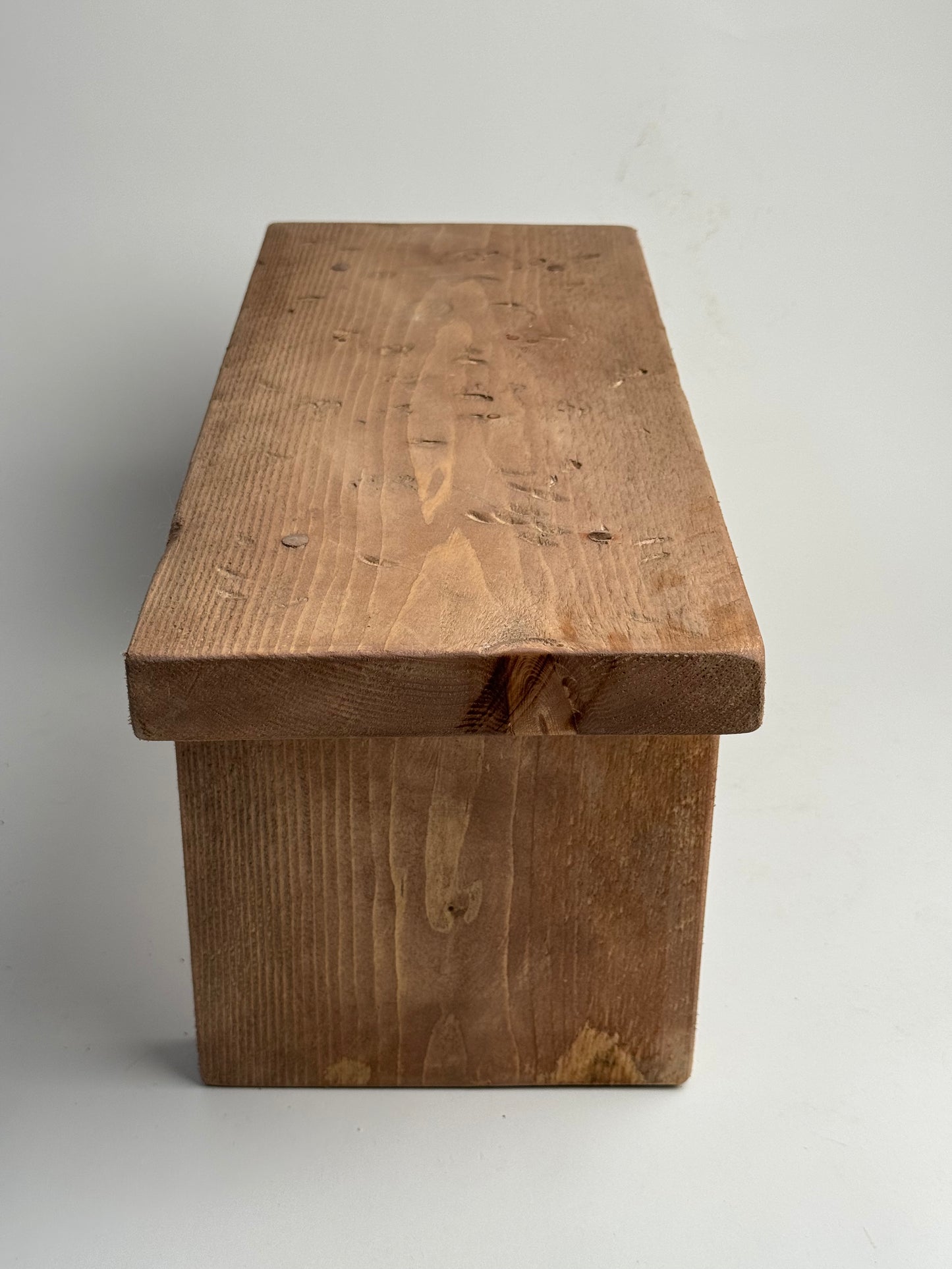 Handmade Aged Effect Wood Stool - Delilah