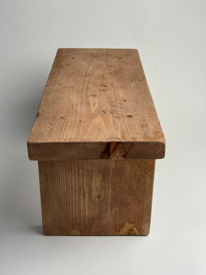 Handmade Aged Effect Wood Stool - Delilah