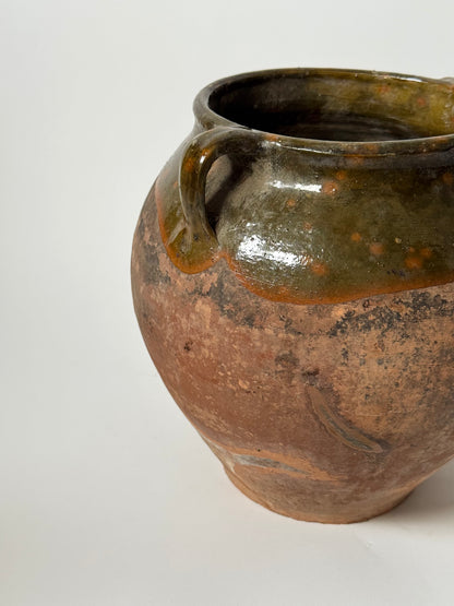 Antique Romanian Twin Handled Pot