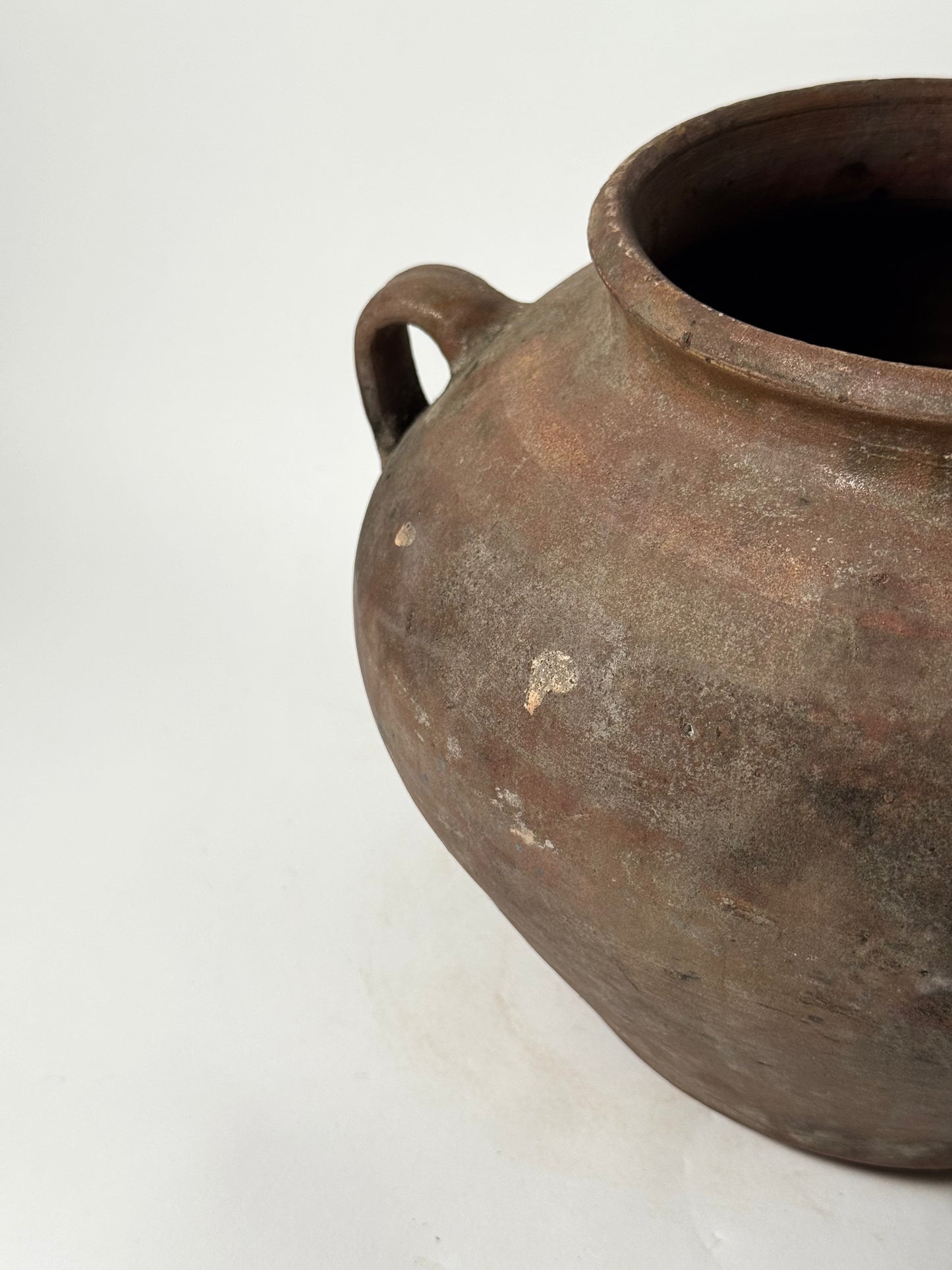 Wide Antique Romanian Twin Handled Urn