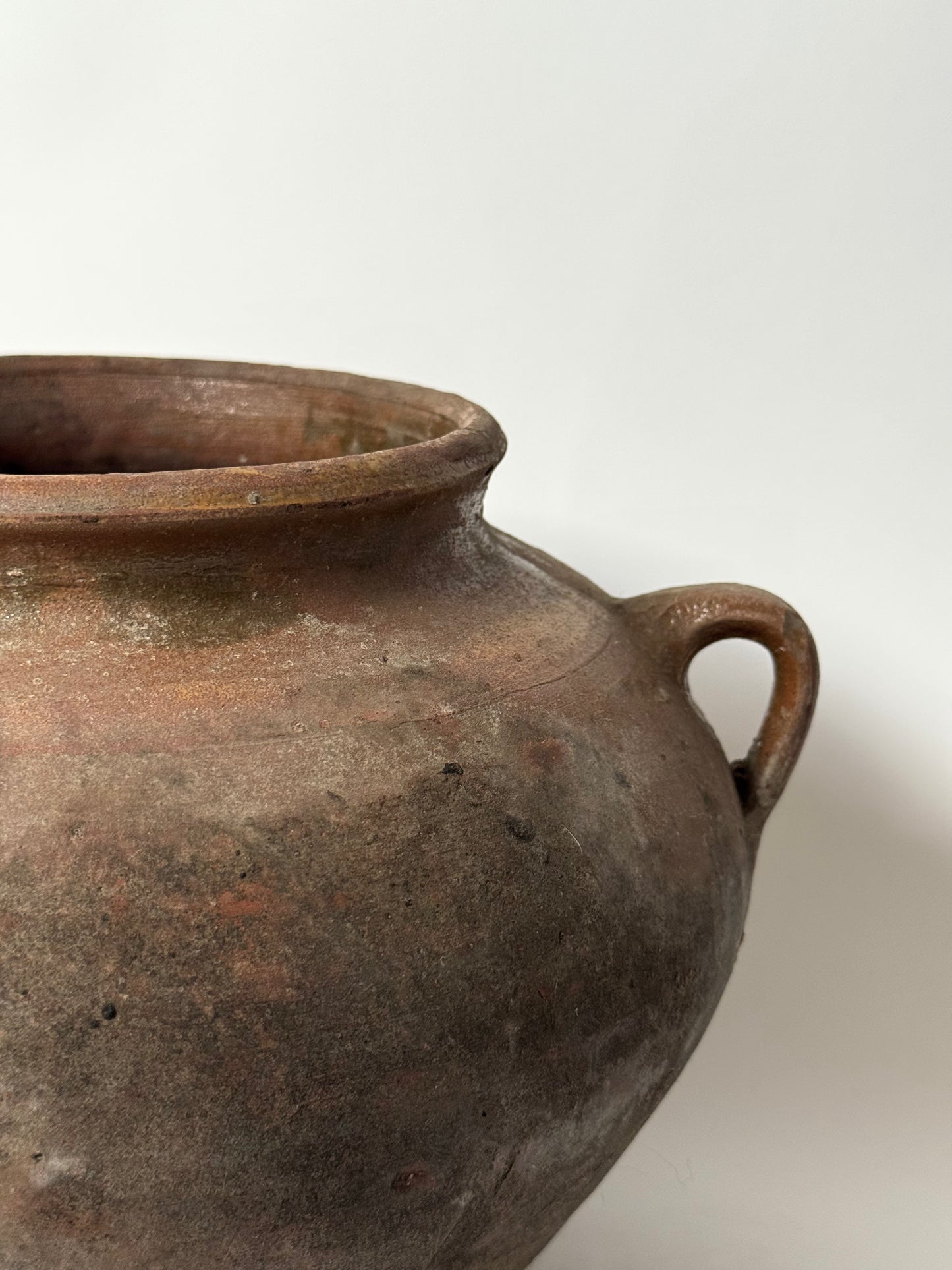 Wide Antique Romanian Twin Handled Urn