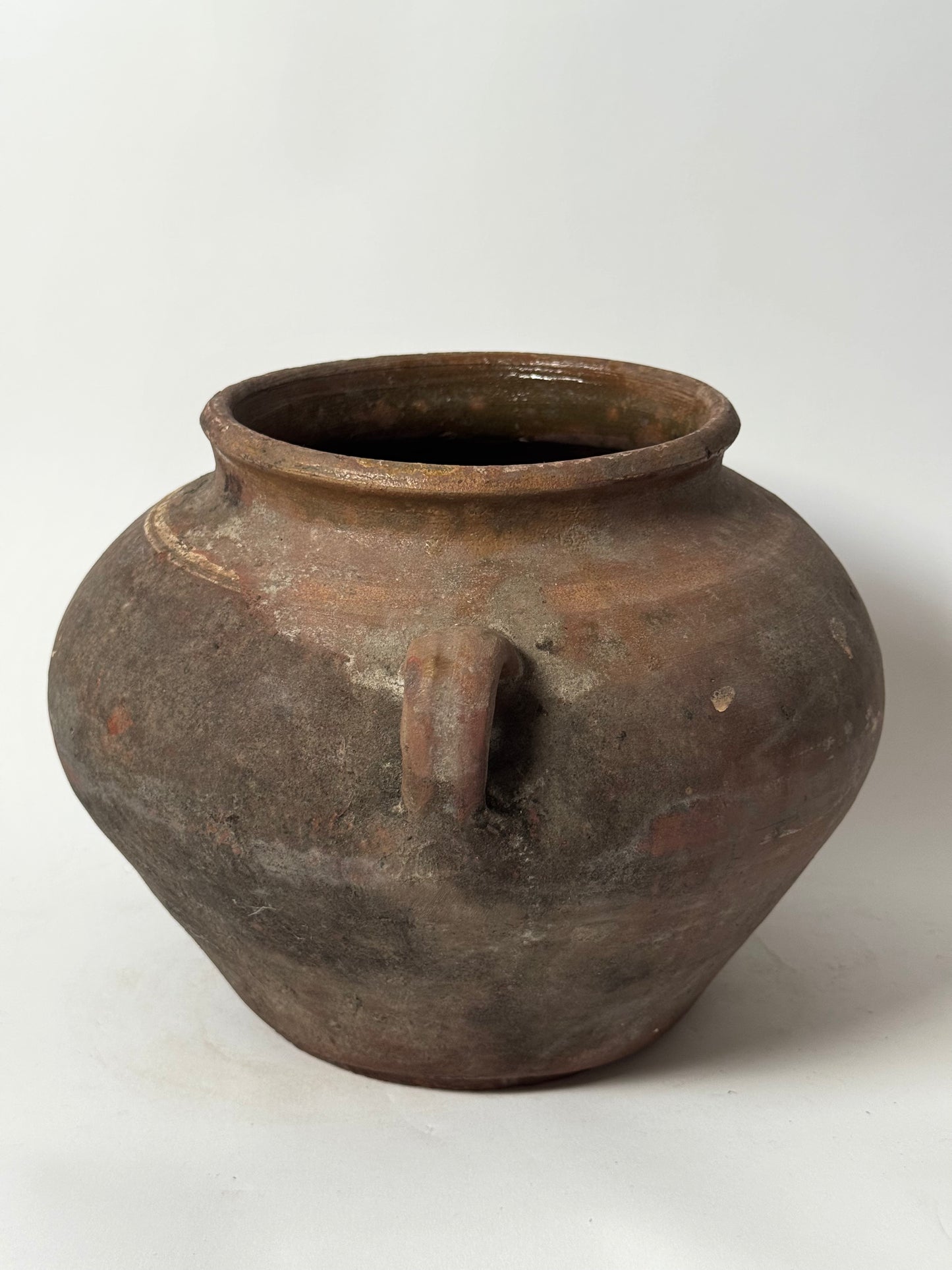Wide Antique Romanian Twin Handled Urn