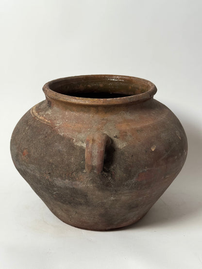 Wide Antique Romanian Twin Handled Urn