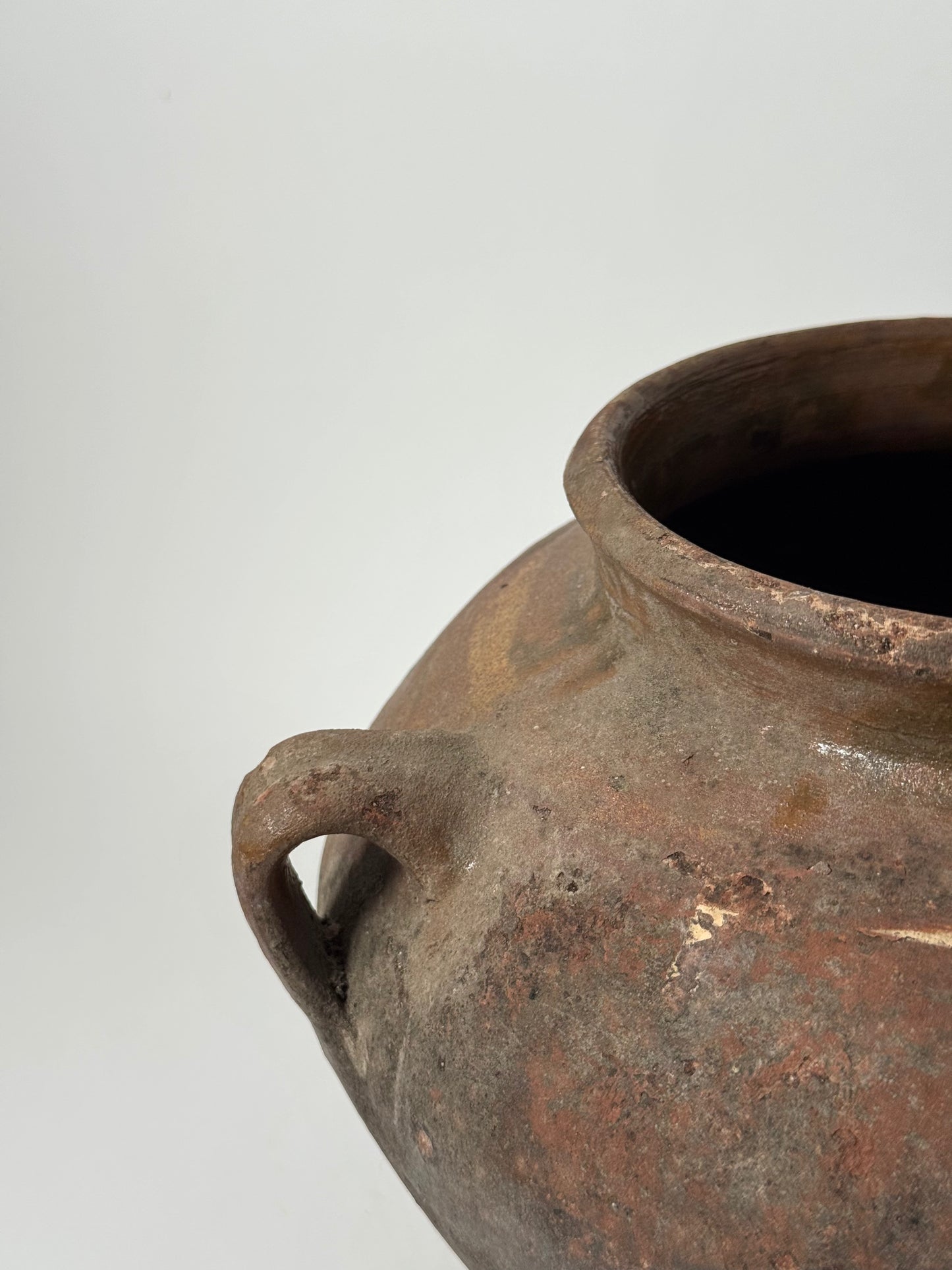 Wide Antique Romanian Twin Handled Urn