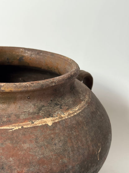 Wide Antique Romanian Twin Handled Urn