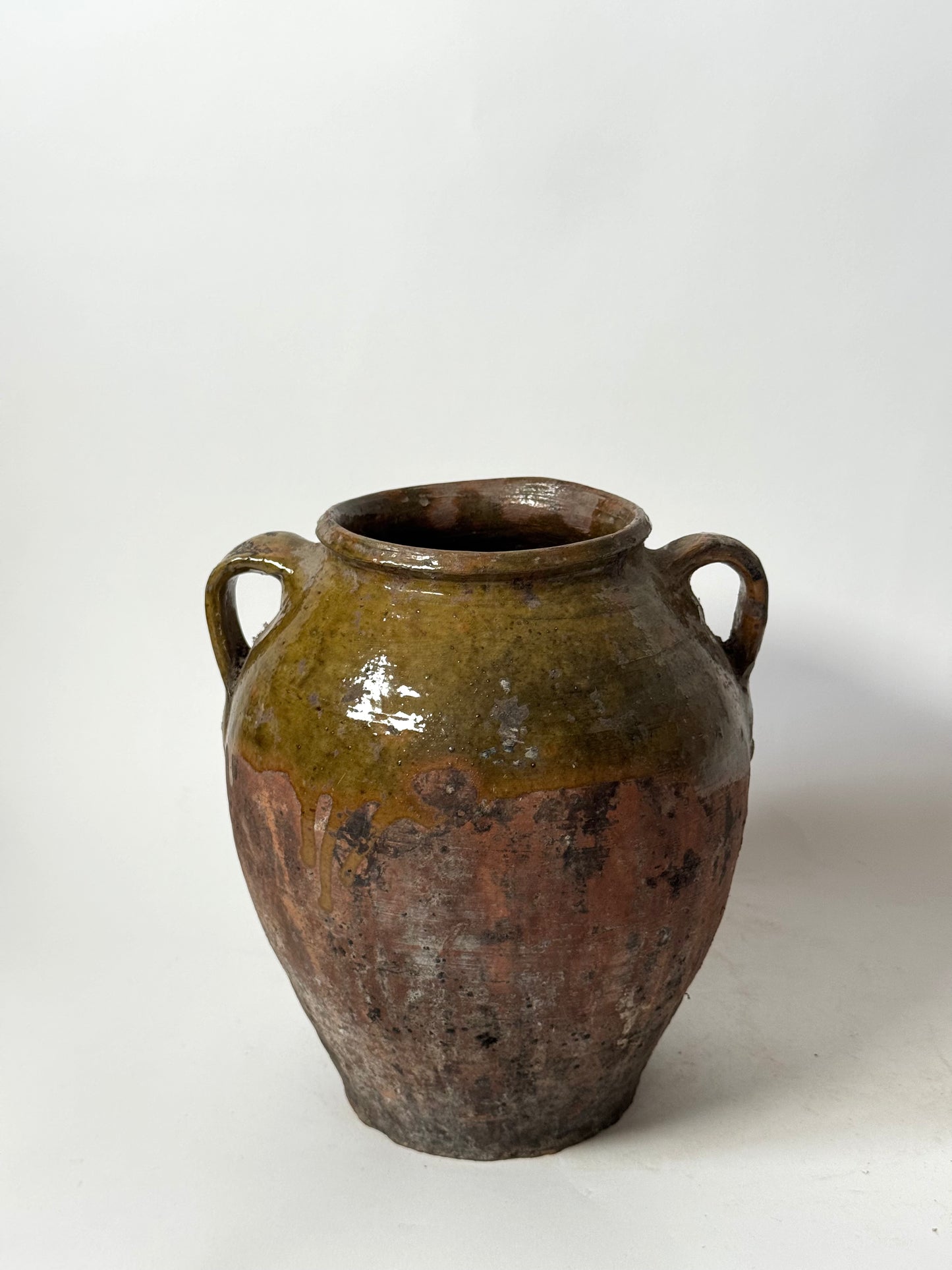 Aged Romanian Twin Handled Vessel