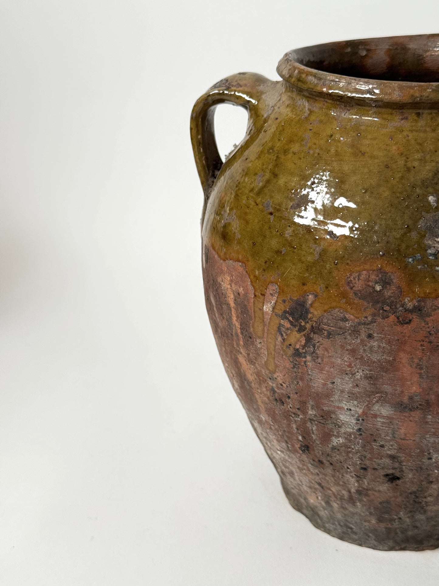 Aged Romanian Twin Handled Vessel