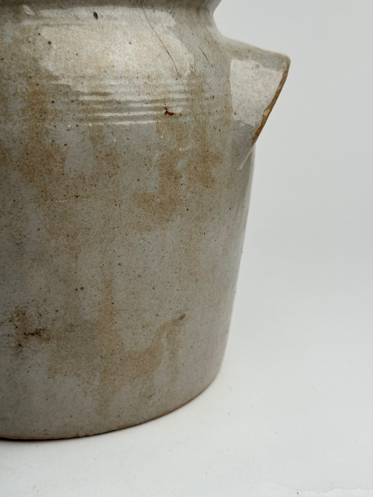 Medium Grey Mottled French Confit Pot