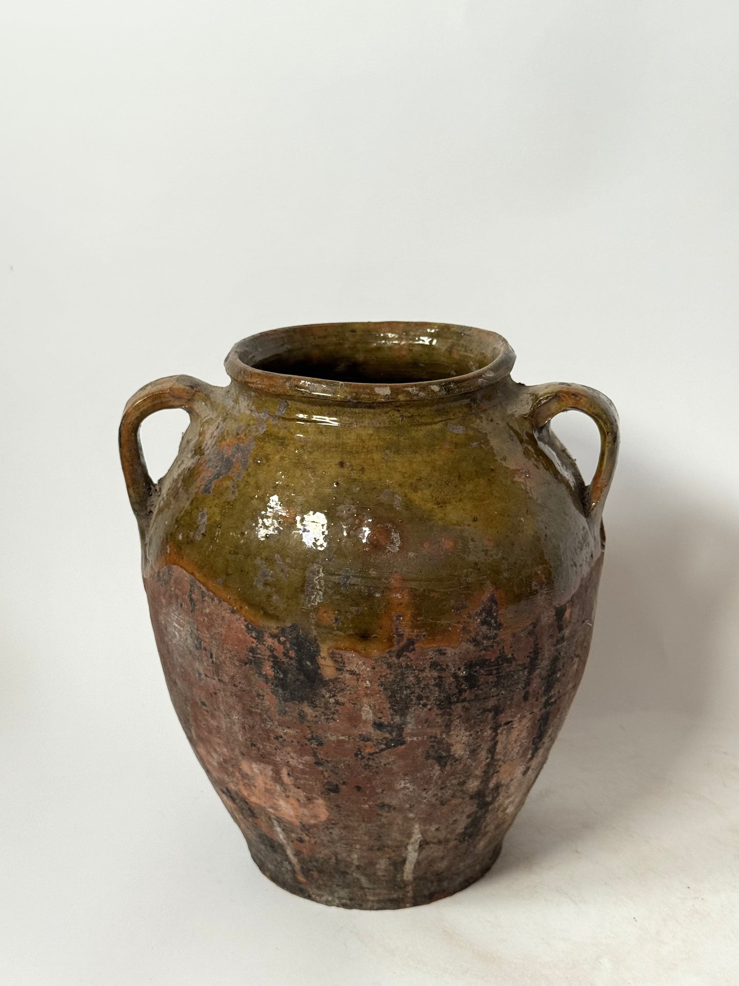 Aged Romanian Twin Handled Vessel