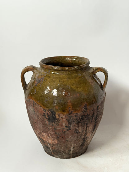Aged Romanian Twin Handled Vessel