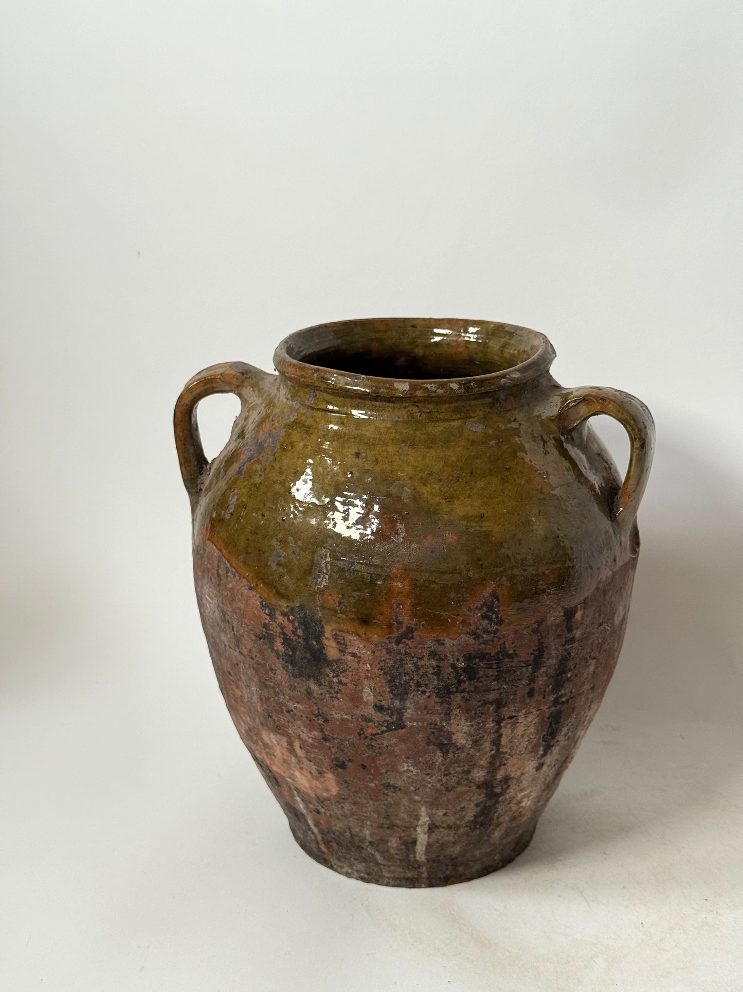 Aged Romanian Twin Handled Vessel