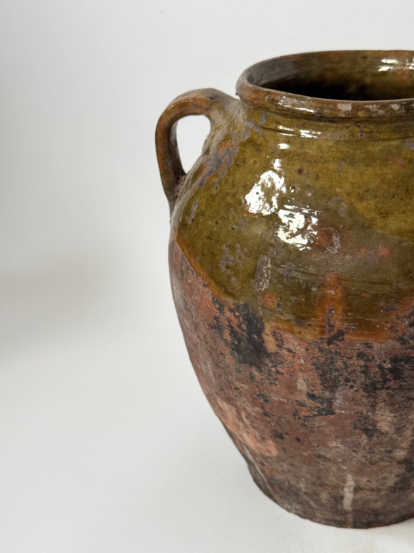 Aged Romanian Twin Handled Vessel