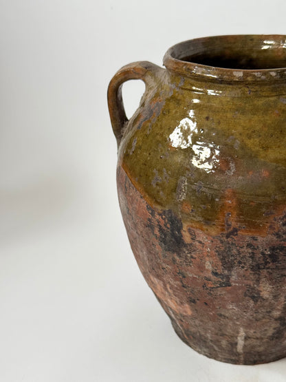 Aged Romanian Twin Handled Vessel