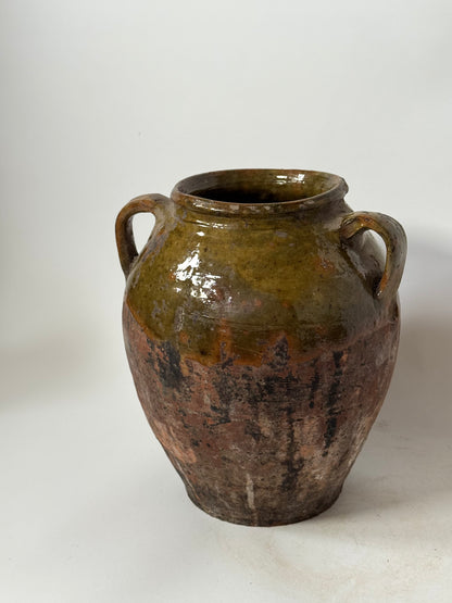 Aged Romanian Twin Handled Vessel