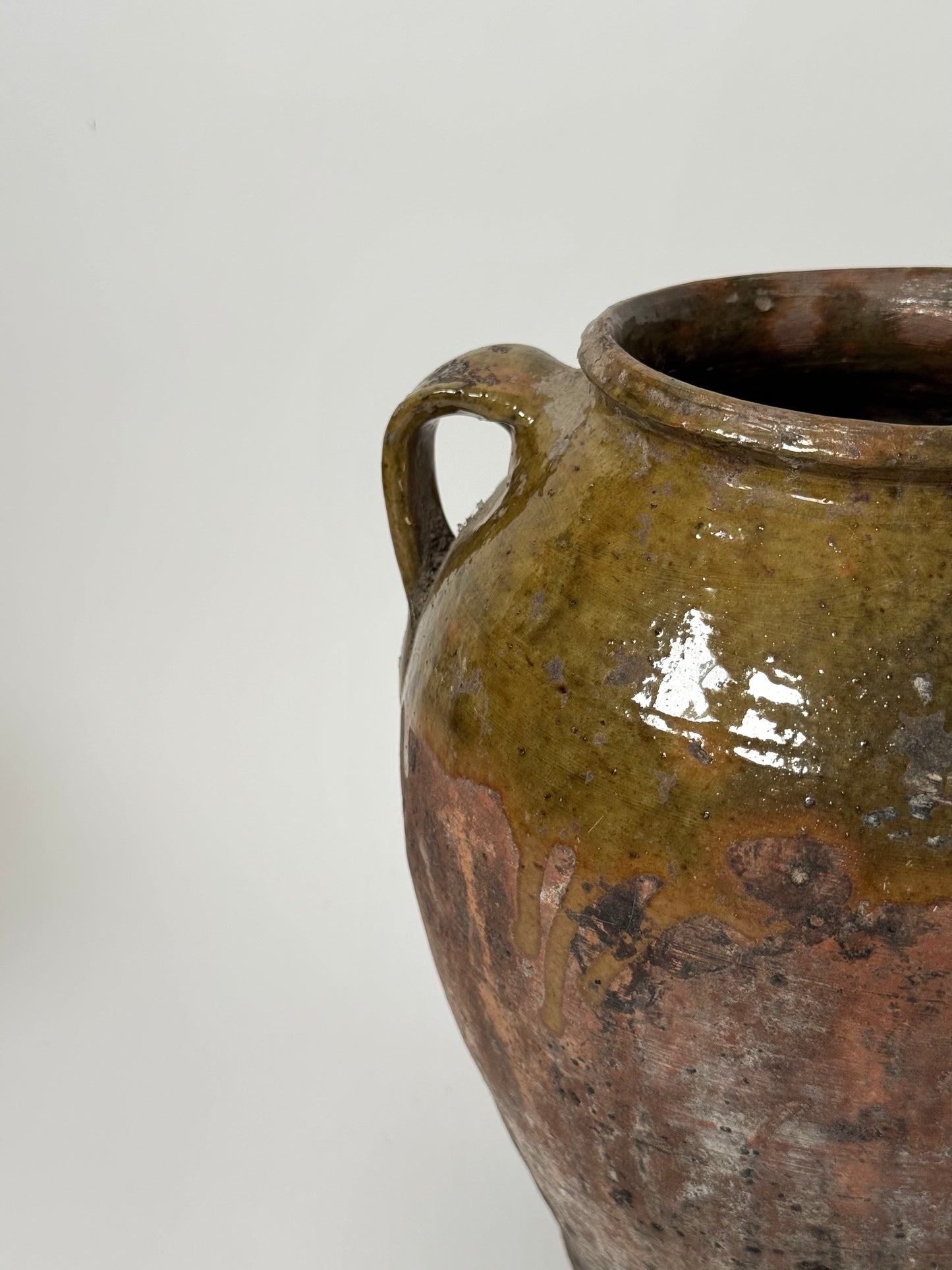 Aged Romanian Twin Handled Vessel