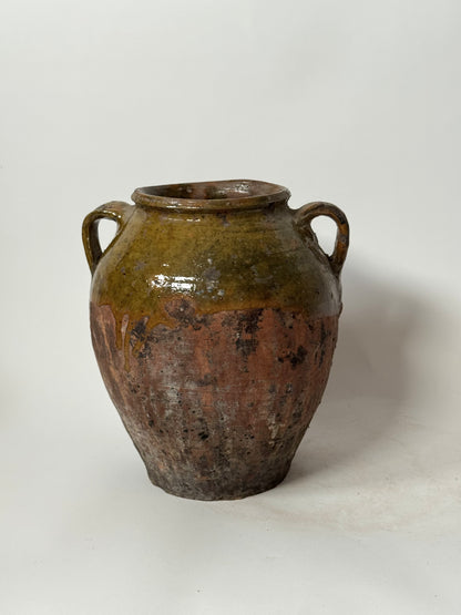 Aged Romanian Twin Handled Vessel