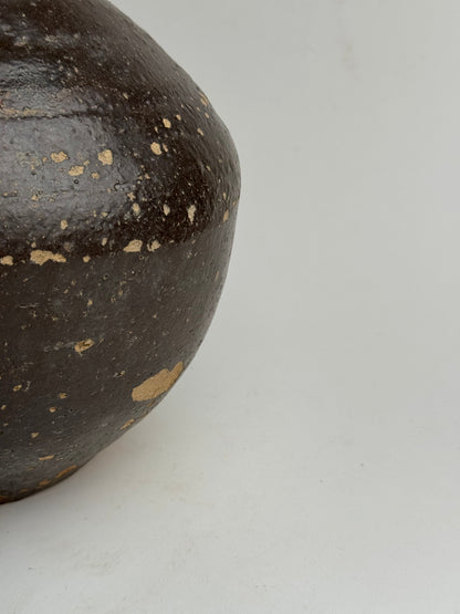 Deep Earthy Brown Vintage Asian Pot