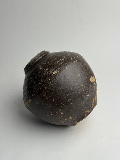 Deep Earthy Brown Vintage Asian Pot