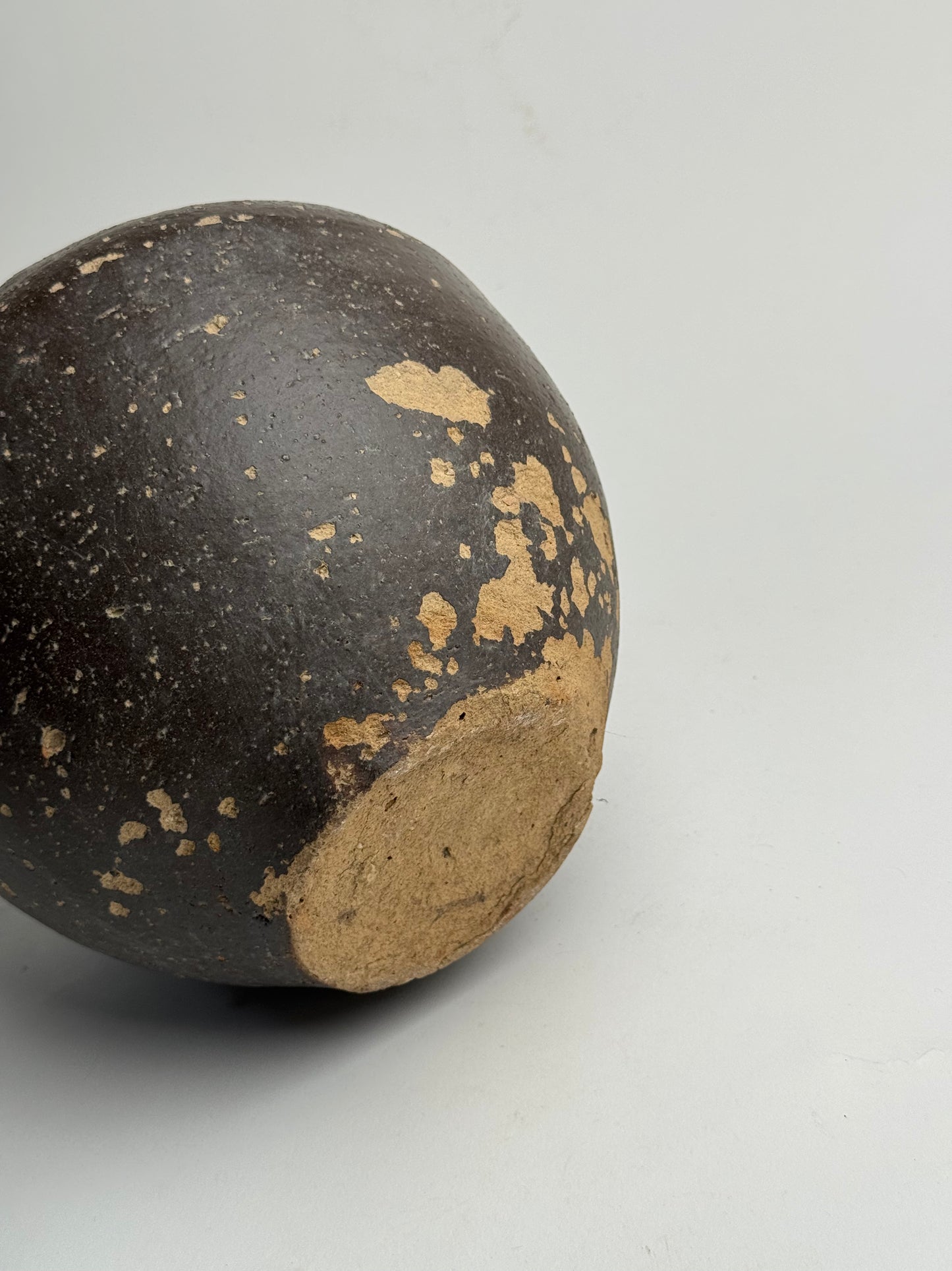 Deep Earthy Brown Vintage Asian Pot