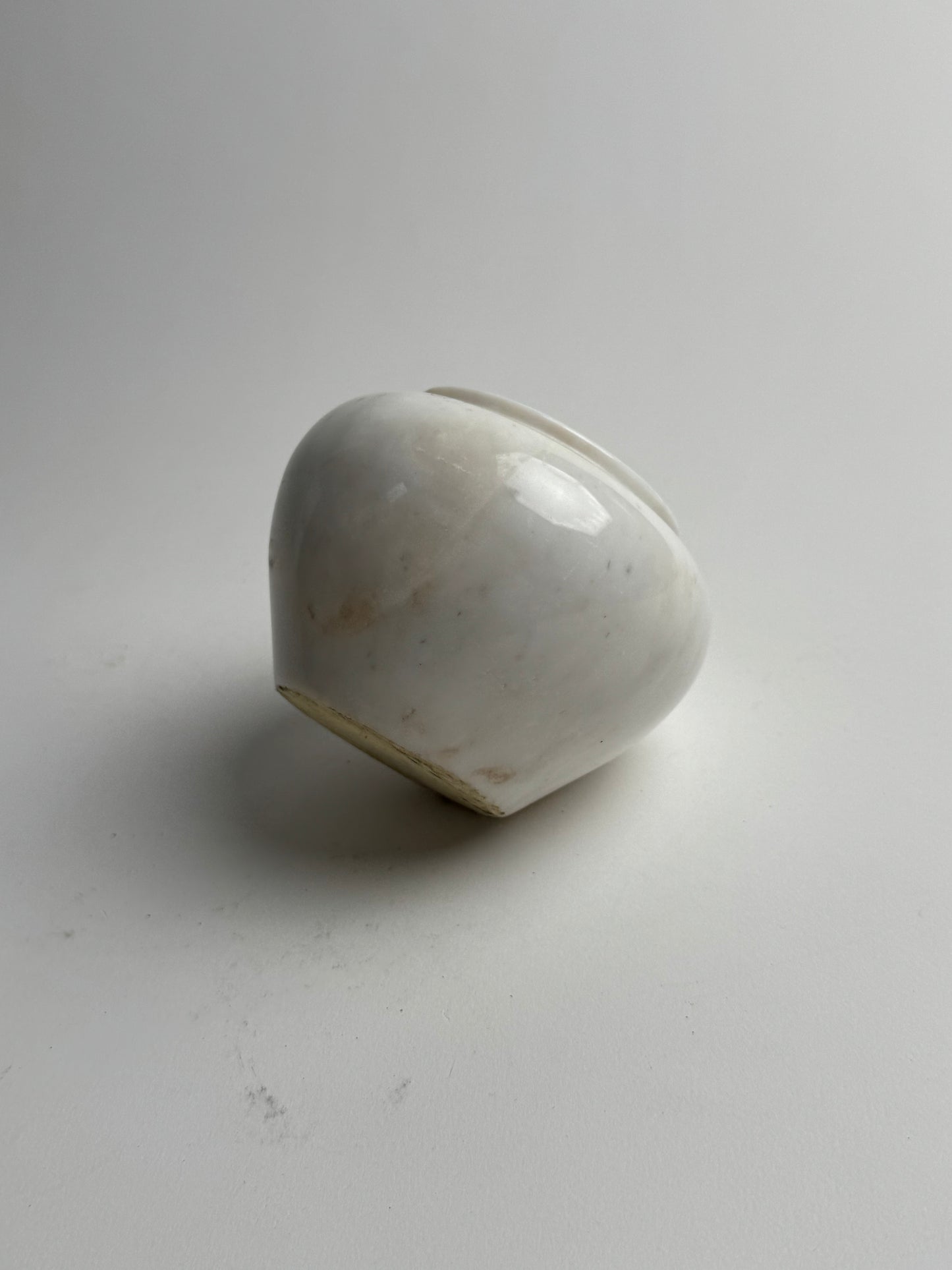 Small White Vintage Marble Pot