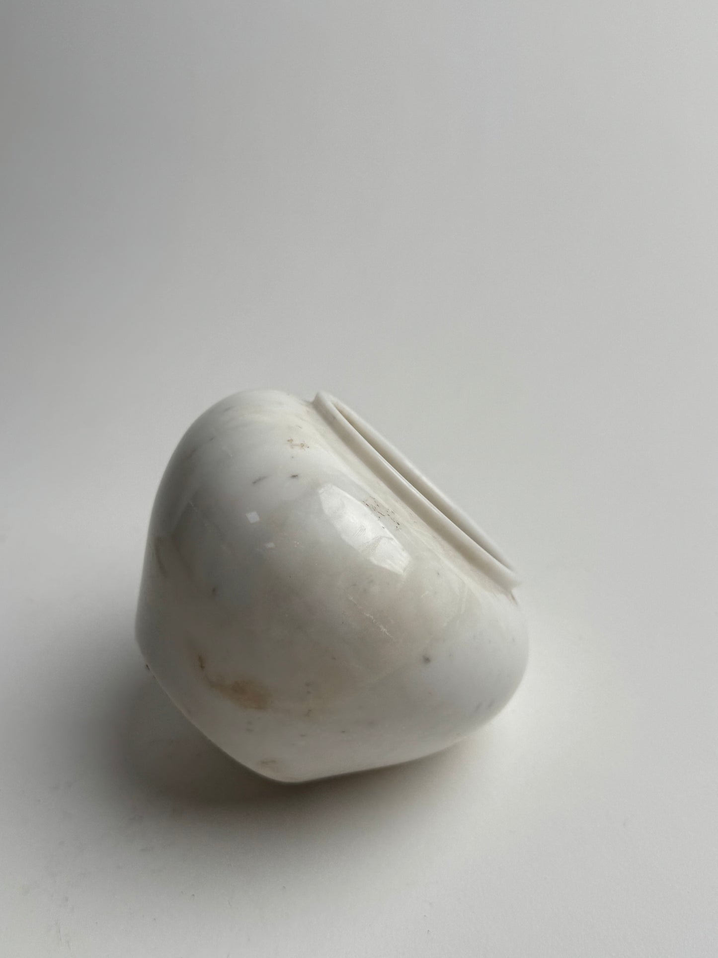 Small White Vintage Marble Pot