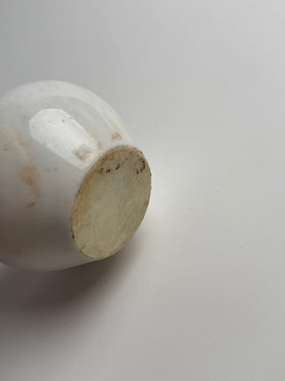 Small White Vintage Marble Pot
