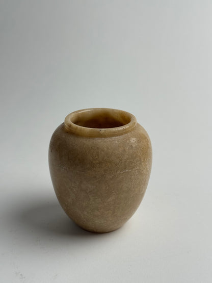 Small Beige Marble Pot